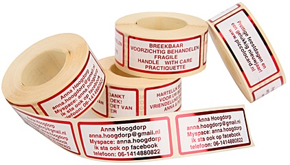 adresetiketten in foliedruk