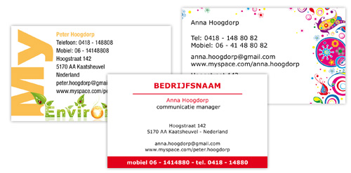 100 visitekaarten